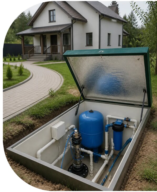 Автономное водоснабжение дома в Ишиме от 155895 р. | АПаруса-Шм